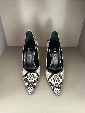 Gucci Python Nappa Calf Leather Pumps